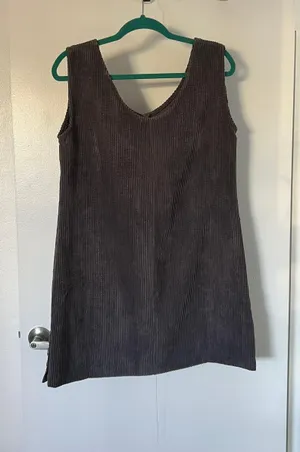Purple/Gray Corduroy Dress thumbnail 2