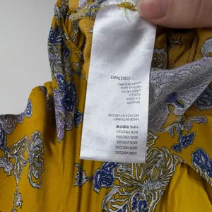 By Anthropologie Robin Tiered Mini Dress Small Yellow Floral Paisley Boho‎ Flowy thumbnail 8