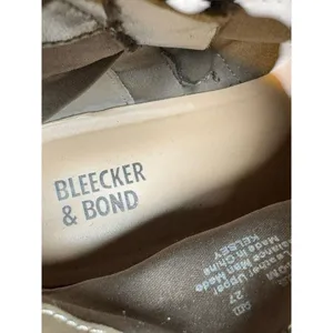 Bleecker and‎ Bond Kelsey Tan Leather Suede Buckle Strap Ankle Booties Size 10 M thumbnail 8