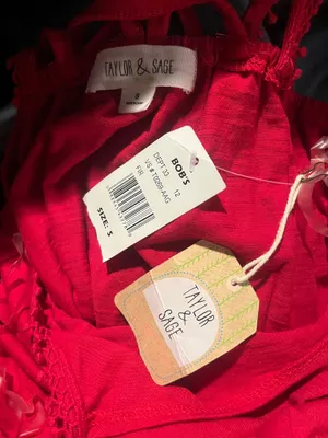 Taylor & Sage red crochet tank top thumbnail 4
