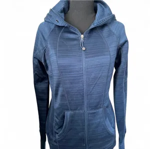 Blue casual zip up hoodie sport sweatshirt jacket size medium thumbnail 3