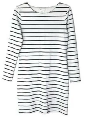 H&M Basic Long Sleeve Striped Sweater Dress Size Medium New with Tags thumbnail 2