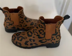 Hunter leopard print ankle rain boots thumbnail 1