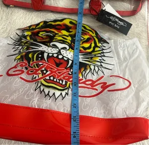 Ed Hardy Clear PVC Tattoo Tiger Carry All Tote With Matching Wallet thumbnail 9