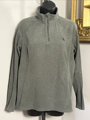 The North Face Women’s Large Gray Half Zip Fleece Pullover thumbnail 1