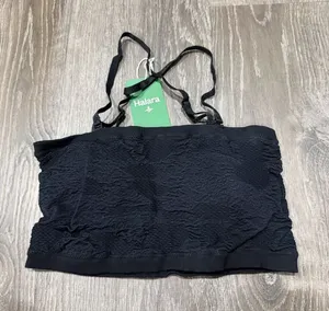 NWT Halara Black Textured Tube Top thumbnail 1
