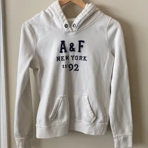 Abercrombie & fitch off white Y2K vintage hoodie sweat shirt size m thumbnail 1