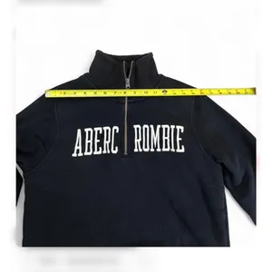 VTG Abercrombie & Fitch Womens Sherpa Lined Quarter Zip Sweatshirt M thumbnail 3