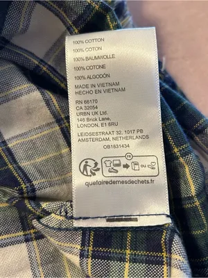 BDG Urban Outfitters Robbie Spliced Plaid Flannel button down shirt oversized L thumbnail 8