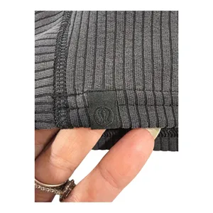 Lululemon Ribbed Softstreme Cropped Tank Top Black Size 8 thumbnail 3