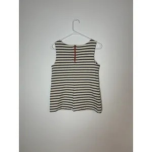 LOFT sleeveless tank top featuring classic black and ivory horizontal stripe SP thumbnail 5