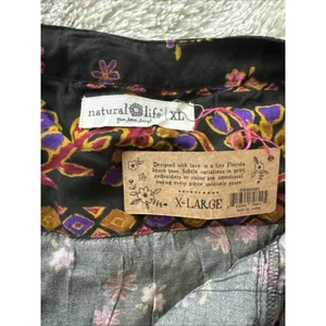 NWT Natural Life Dara Top Size XL Blooming Bandana Charcoal thumbnail 7