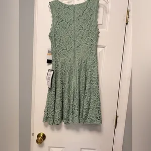 NWT Sage Green Lace‎ Fit Flare Dress Size 7 Boho Coquette Homecoming City Studio thumbnail 5