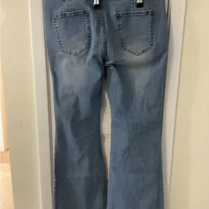 SheIn Blue Flare Wide Leg Jeans thumbnail 3