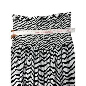 Cato Strapless Maxi Dress Chevron Print Black White Yellow Smocked Bodice 18/20W thumbnail 4