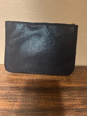 Marc Jacobs Decadence Black Metallic Clutch Wristlet Zip Tassel Gold Hardware thumbnail 3
