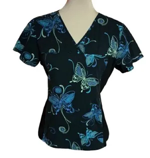 Vintage 90s Cherokee Butterflies V neck top thumbnail 1