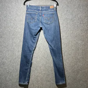 Levis 524 Too Superlow Skinny Jeans Medium Wash Blue Vintage Y2K Size 7M thumbnail 7