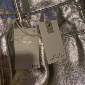 Good American Good Icon Metallic Faux Leather Size 8/29 thumbnail 5