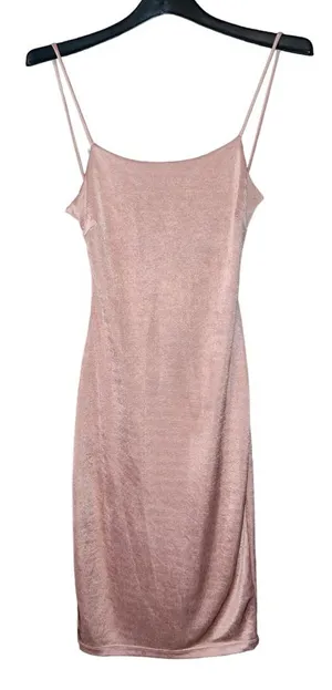 Windsor Rose Pink Silky Dress with Tie Up Back Women’s Medium thumbnail 1