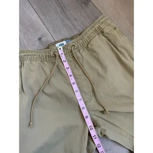 Old Navy jogger pants men's Medium khaki tan beige Flex stretch material READ thumbnail 3