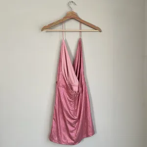 Revolve Superdown Missie Wrap Front Dress in Pink Metallic Size Small Micro Mini thumbnail 3