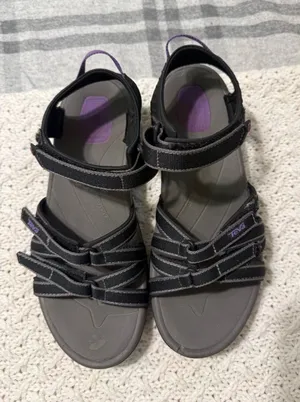 Teva Black and Purple Women's Outdoor Strappy Sandals 10 thumbnail 1