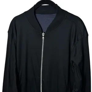 Banana Republic Black Zipup Jacket Capsule Preppy Athleisure Old Money M thumbnail 3