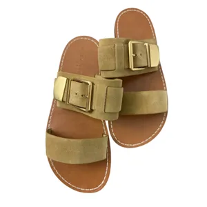 Marc Fisher Women's Double Buckle Slide Sandals Mustard Yellow NWT 7.5 thumbnail 4