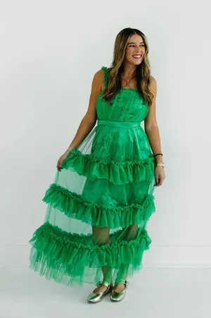 Triple Threads Green Dress thumbnail 1