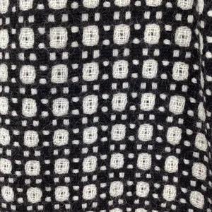 Harolds Womens Skirt Size 2 Wool Pencil Black & White Geometric Fringe Hem thumbnail 4