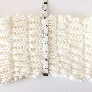 Handmade Cream White Crochet Knit Tassel Scarf thumbnail 6
