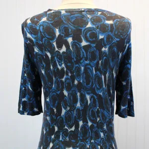 Love Moschino Womens‎ US 6 Abstract Floral Sweater Dress Blue Gray White thumbnail 5