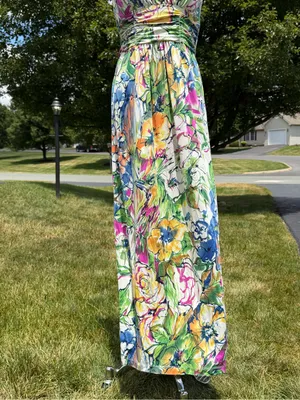 NEW Jonathan Martin Floral Maxi Dress 6 Resort Cruise Autumn Wedding Guest Dress thumbnail 5