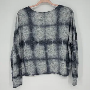 Pilcro Anthropologie Blue Tie Dye Linen Blend Cardigan Sweater‎ Boxy Oversized S thumbnail 2