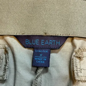 NWT Blue Earth Womens Stretch Ankle Pants Olive Green Pintuck Seam Side Zip Sz 8 thumbnail 8