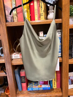 bishop + young olive green cowl neck cami thumbnail 2