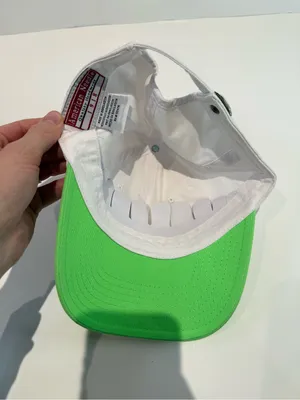 American Needle Ladies Fit Golf Hat White Lime Green Embroidered NEW thumbnail 4