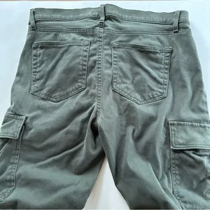 LOFT Skinny High Rise Cargo Pants Legging Army Green 29/8 thumbnail 6