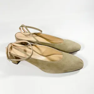 J.Crew Millie Ankle-Strap Heels‎ Women's 11 Moss Green Suede Block Heel Classic thumbnail 2