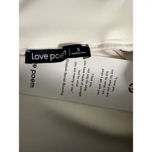 Love Poem Cream Navy Red Track Suit Set Small Zip Jacket Wide Leg Pants Y2K thumbnail 5