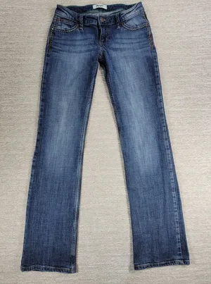 Wrangler Retro Low Rise Boot Cut Jeans Size 0/34 Tall Medium Wash Denim Western thumbnail 1