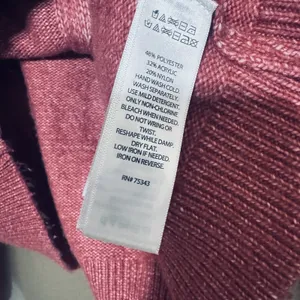 Joie Dusty Rose Pink Embroidered Floral‎ Sweater Cardigan Size L Button cropped thumbnail 4