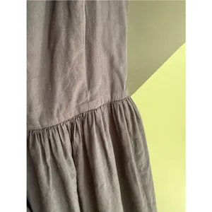Iris & Ink Navy Blue 100% Cotton Midi Sundress w/ Tie Straps, Size 4, VGUC thumbnail 10