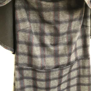 🛍️ Lulus Gray Plaid Small Town Off the shoulder Body con dress S thumbnail 5