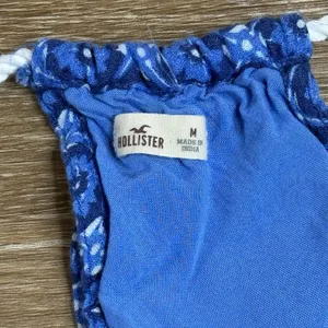 Hollister Blue Boho Shift Dress Women's M Sleeveless Tassel Mini Viscose Travel thumbnail 4