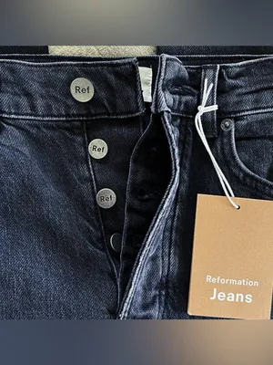 Reformation‎ Serena High Rise Skinny Jeans Erie Faded Black 23 NWT thumbnail 7