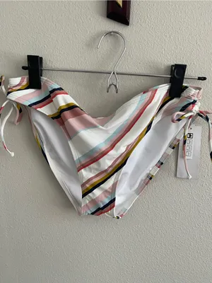 Roxy Women's Striped Tie-Side Shorts — Pink, White & Multi thumbnail 2