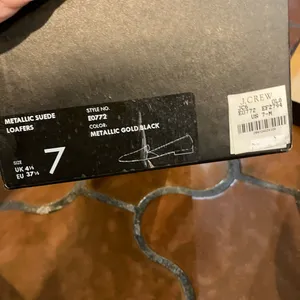 J Crew Metallic Suede loafers thumbnail 2
