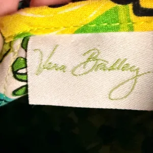 Vera Bradley lime up Quilted Cotton Duffel Bag Green Floral Weekend Travel thumbnail 7